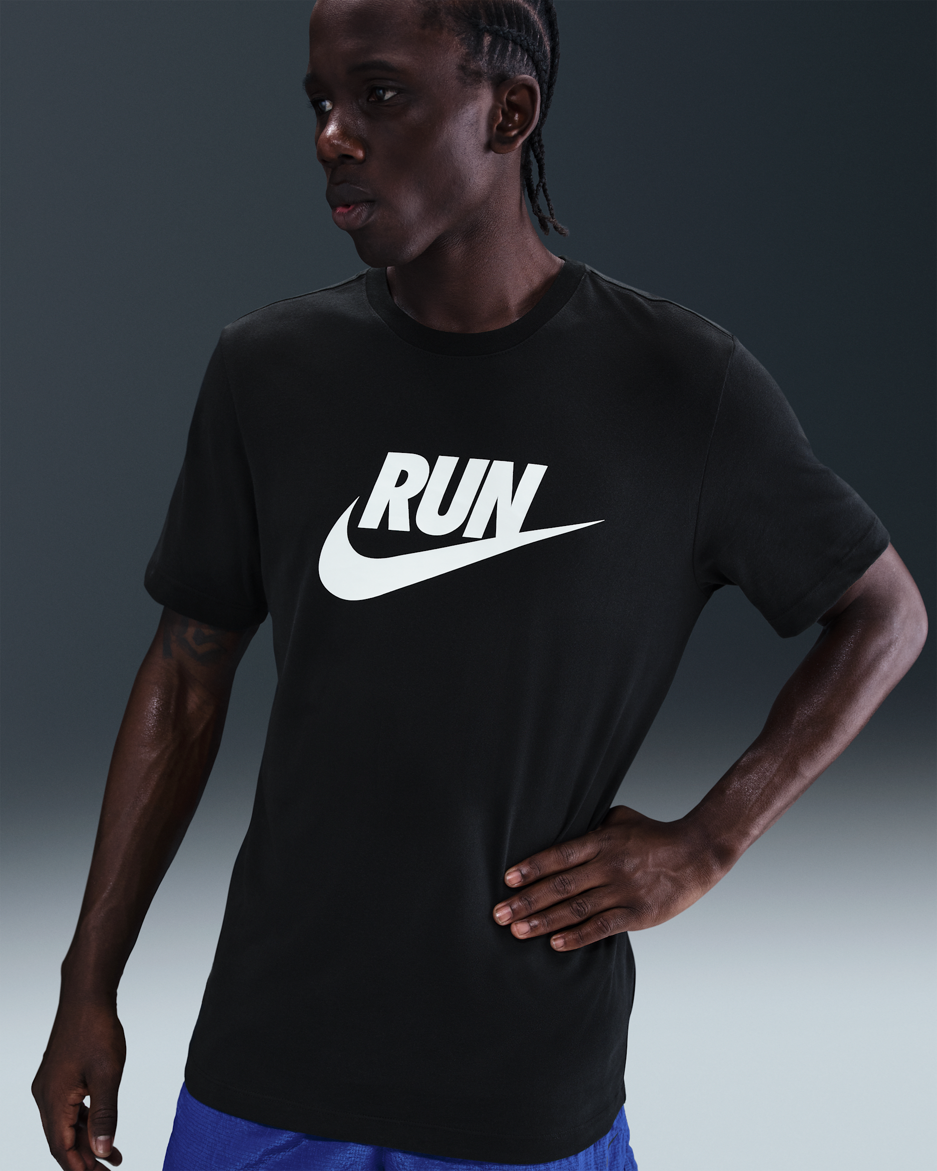 (取寄) ナイキ メンズ ドライ-フィット ラン スウォッシュ T-シャツ Nike men Dri-fit Run Swoosh T-shirt White Nike Men's Dri-FIT Running T-Shirt. Nike.com